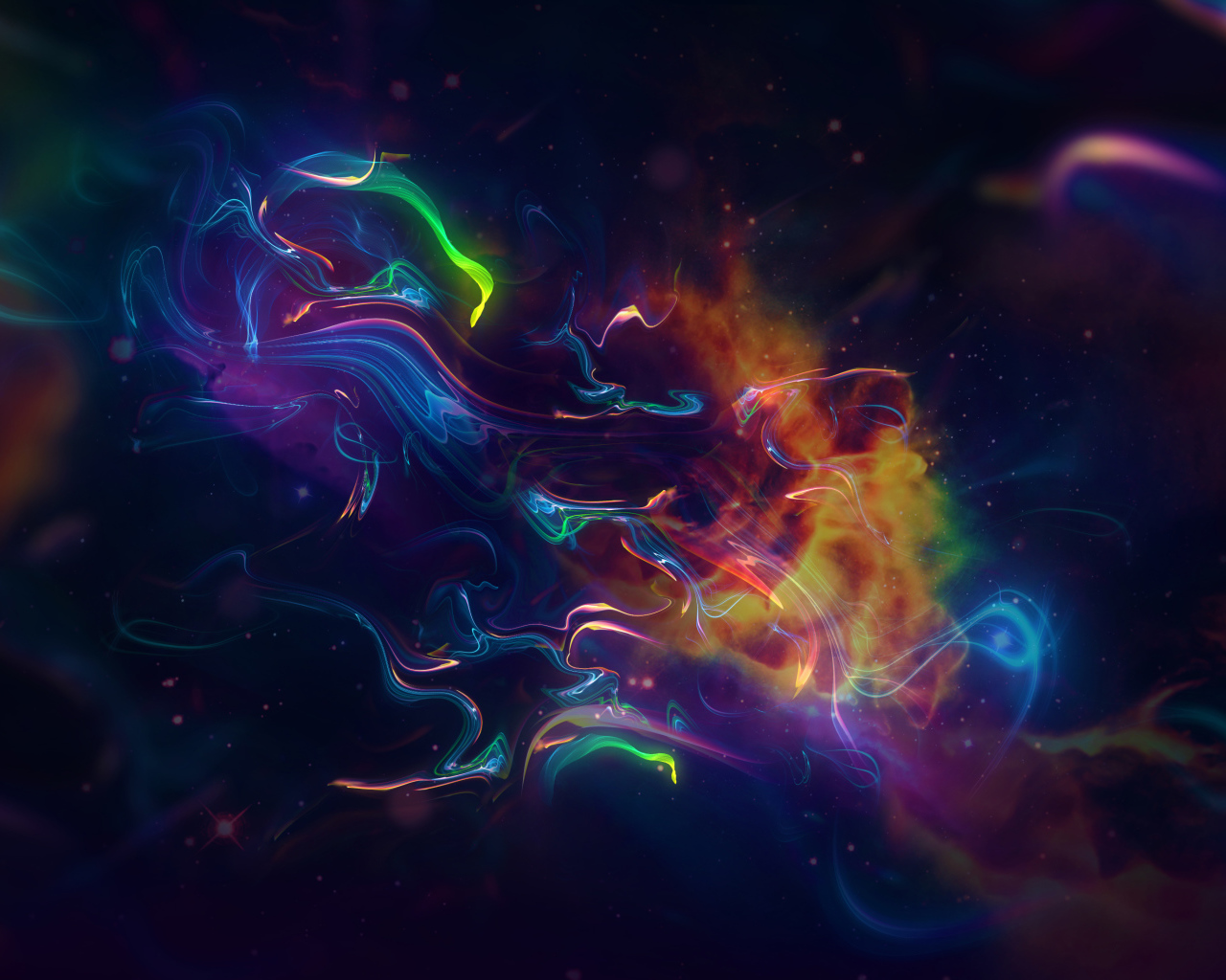 Разноцветный дым крупным планом