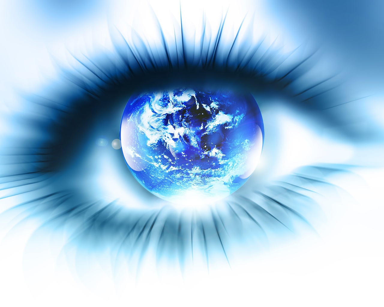 Глаз с планетой земля 3д графика