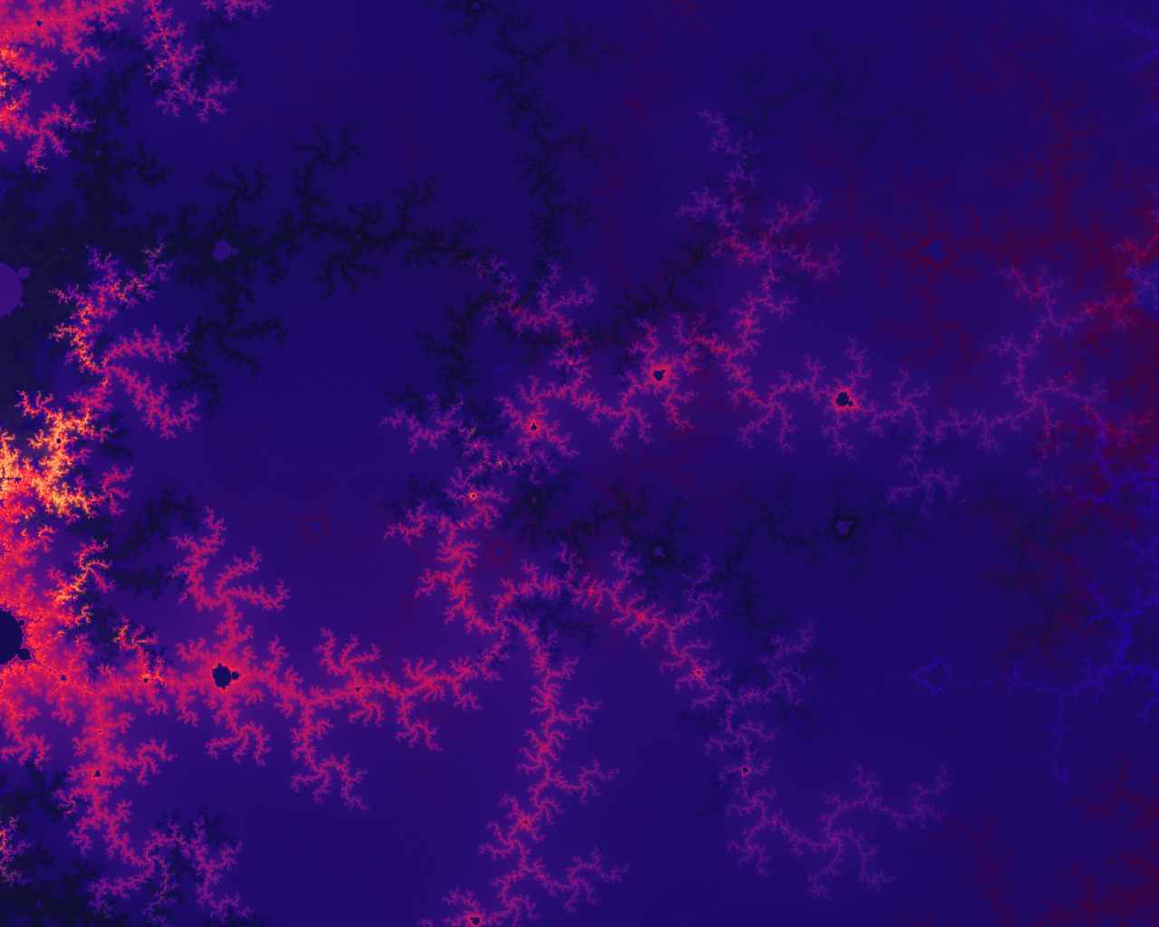 Морозный фрактальный рисунок 