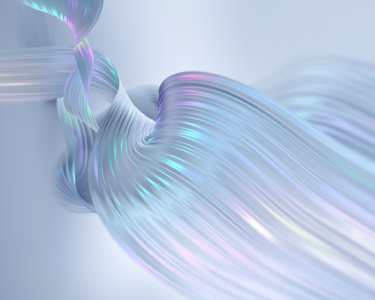 Неоновые абстрактные волны на сером фоне