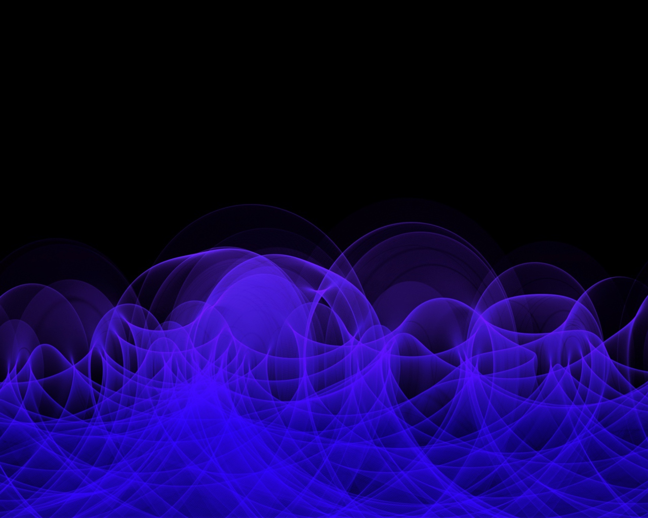 Неоновый синий дым на черном фоне