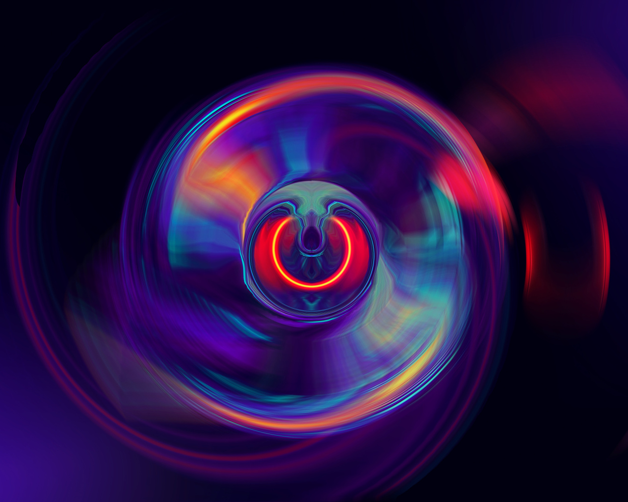 Разноцветная спиральная иллюзия 
