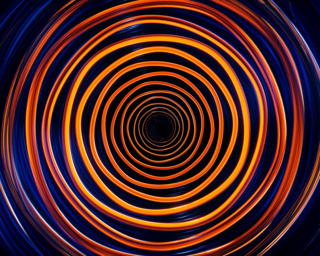 Оранжевая с голубым спираль 3д графика