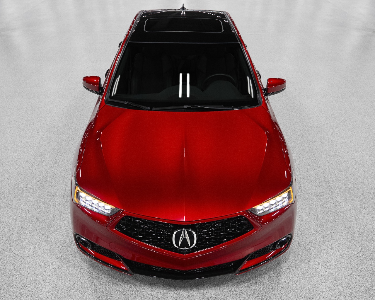 Red car Acura TLX PMC Edition 2020 top view