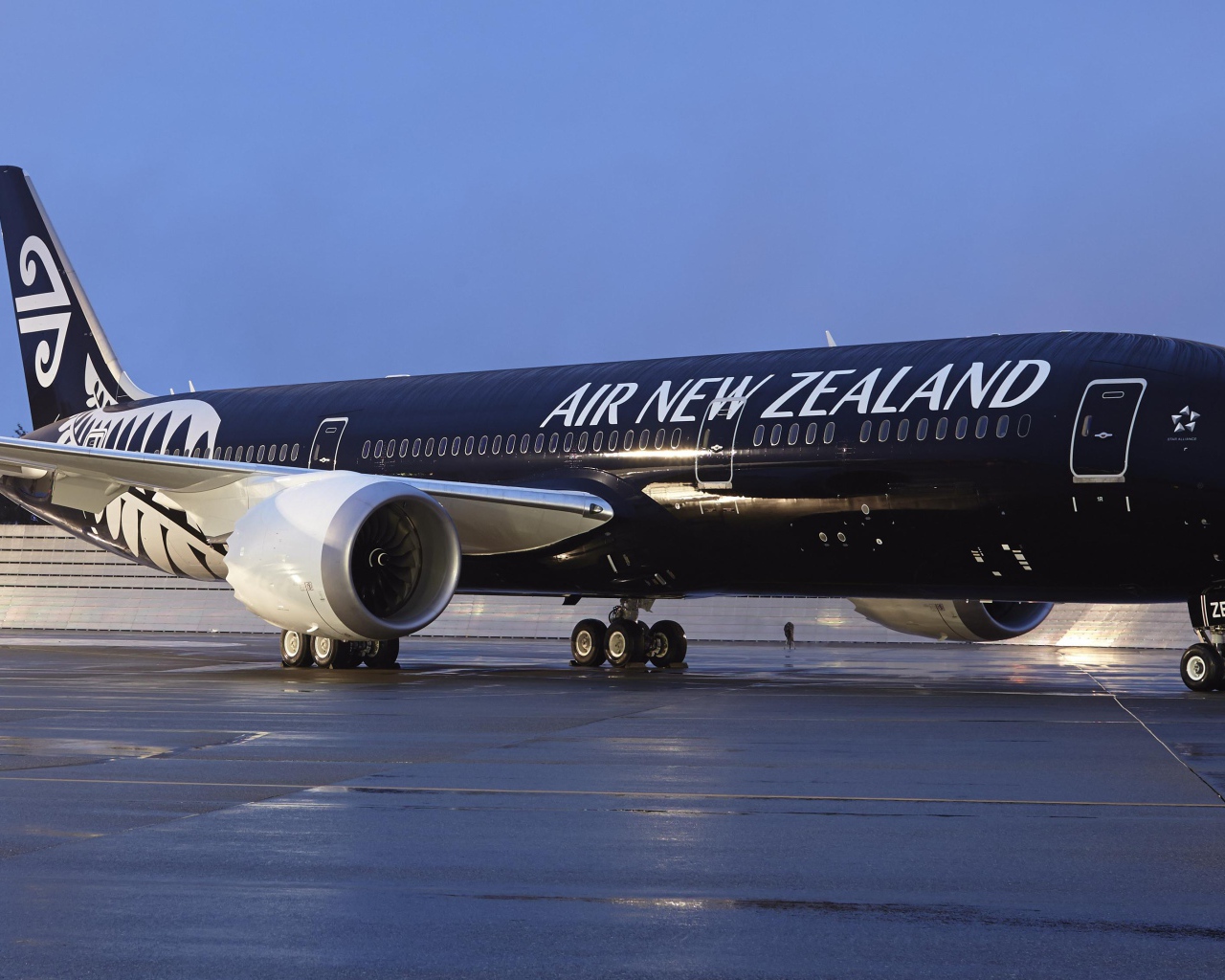Самолет авиакомпании Air New Zealand в аэропорту