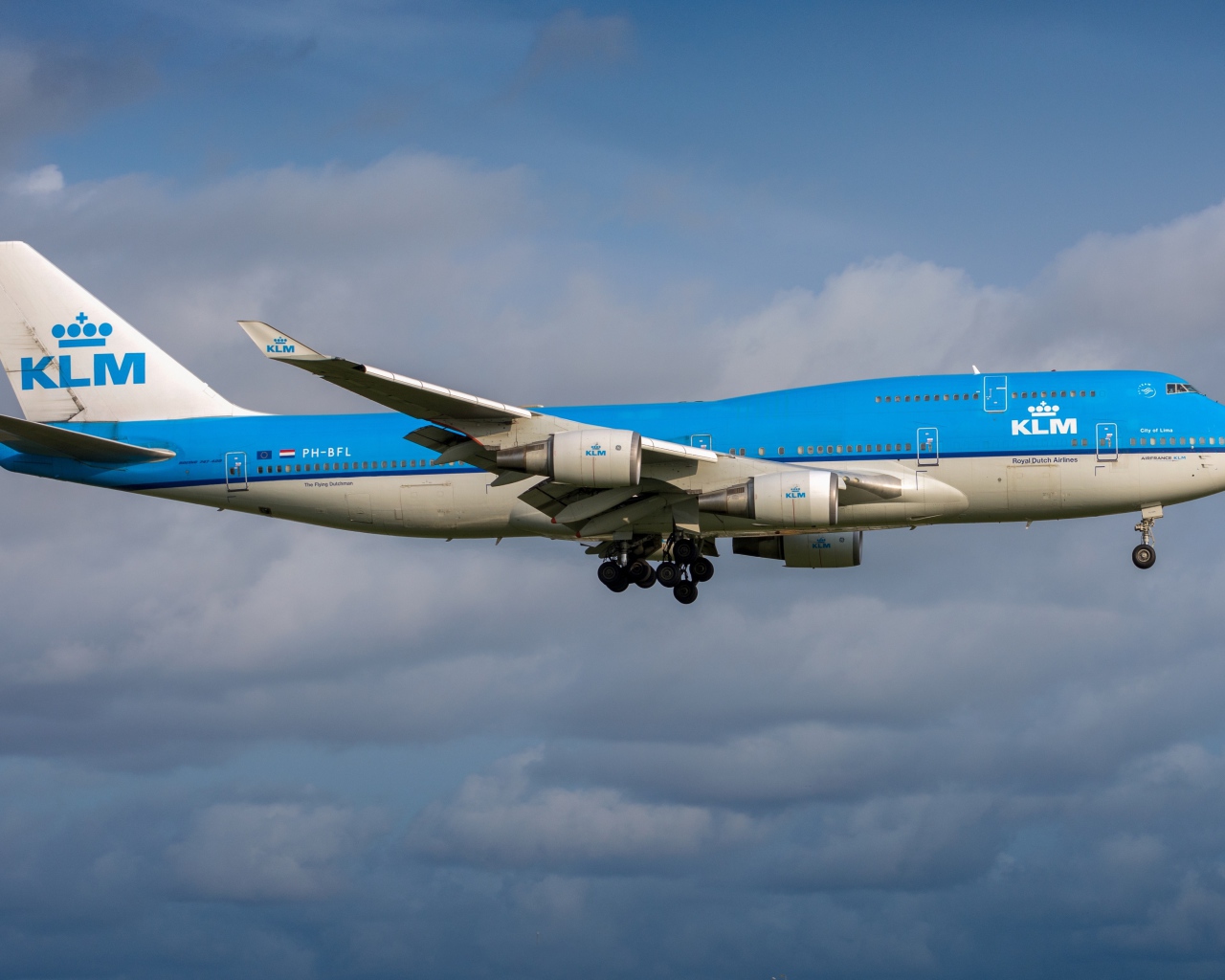Пассажирский Boeing 747-400 авиакомпании KLM Royal Dutch Airlines