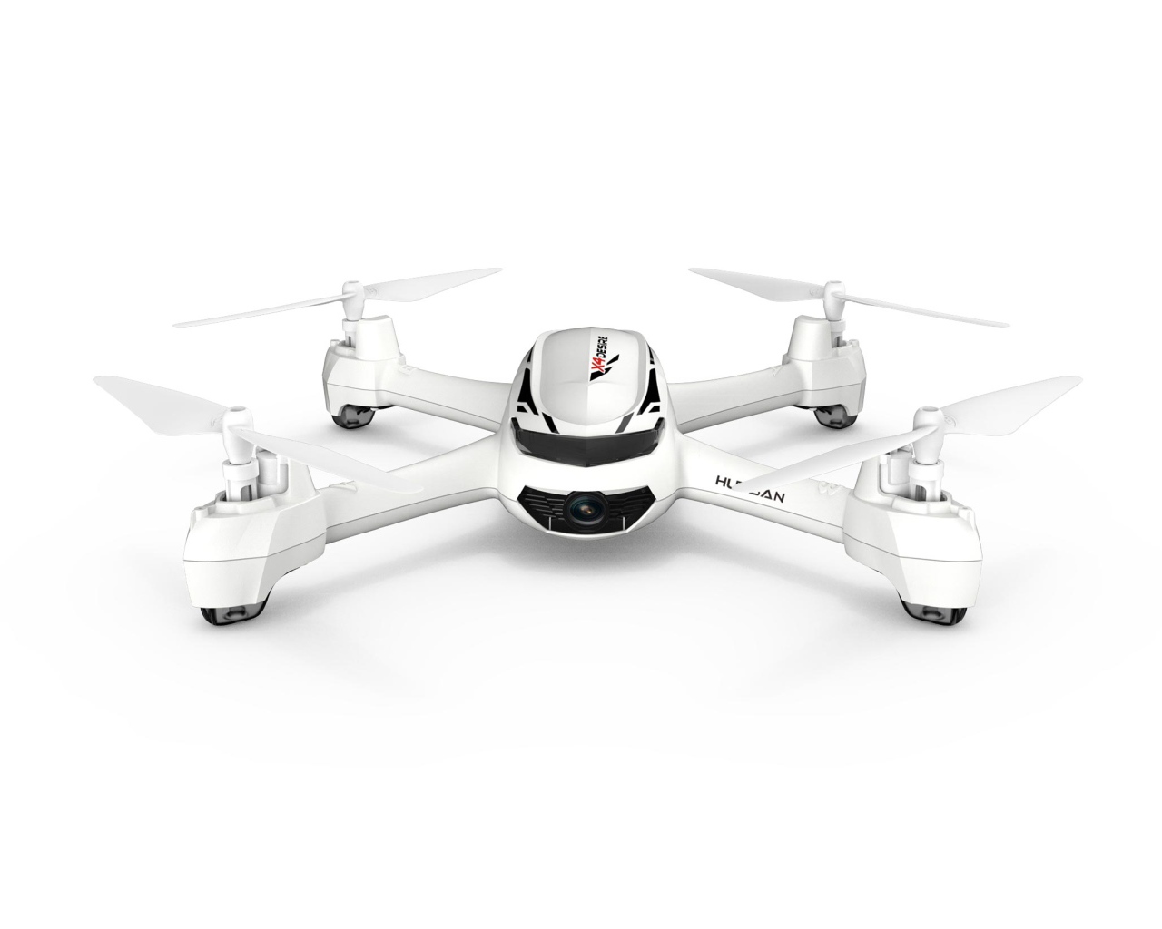 Квадрокоптер Hubsan X4 Desire FPV H502S, 2019 года на белом фоне