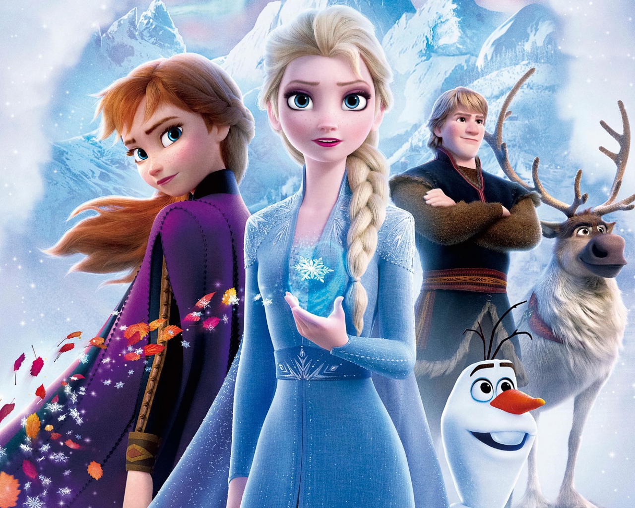 Красивый постер нового мультфильма Холодное сердце 2