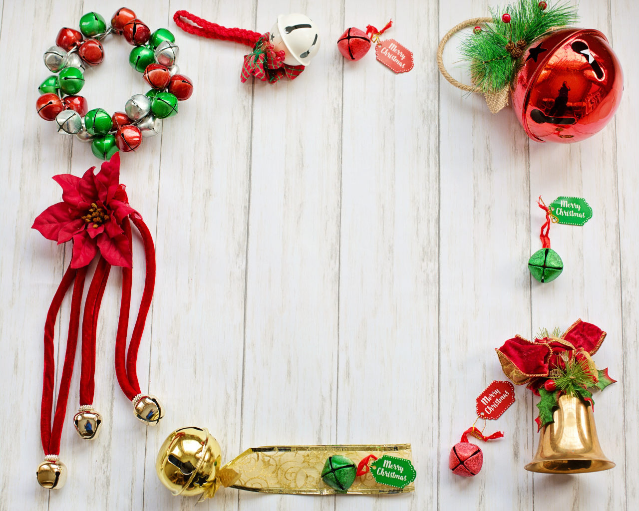 Шаблон для поздравительной открытки на Рождество