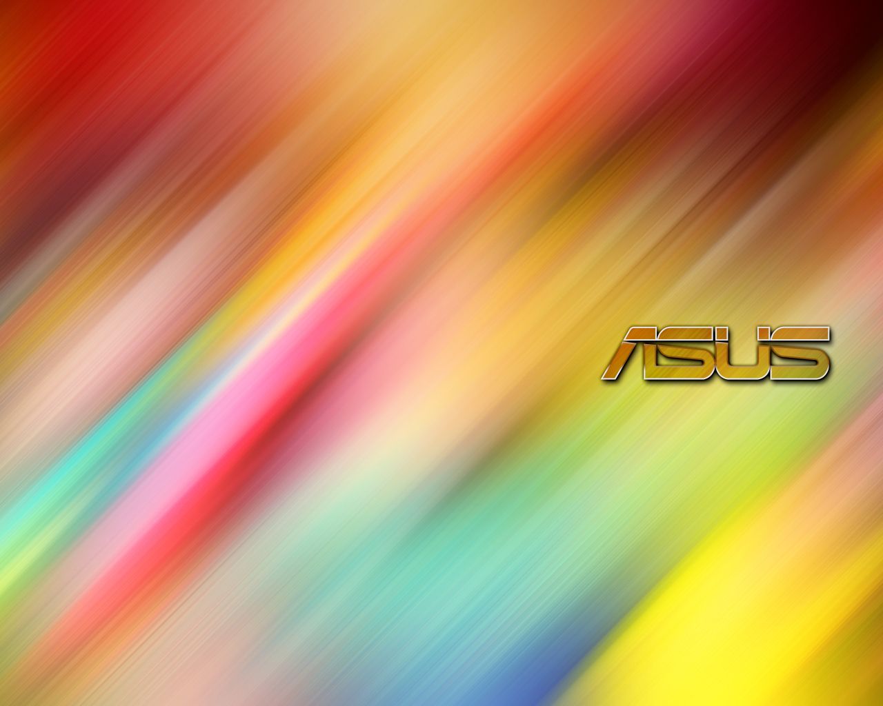 Логотип ASUS на разноцветном фоне