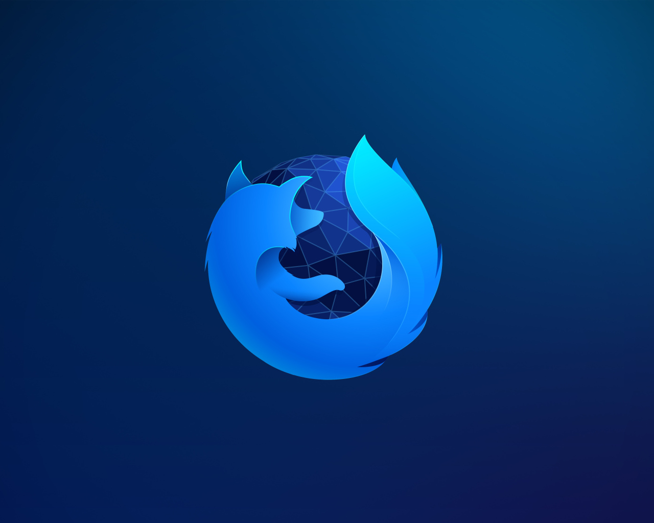 Логотип браузера Firefox на синем фоне