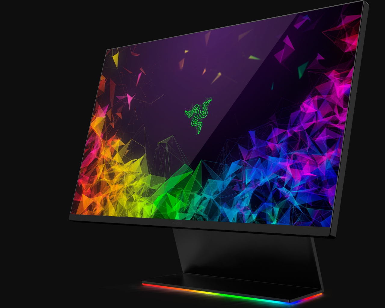 Игровой монитор Razer Raptor, CES 2019 года на черном фоне