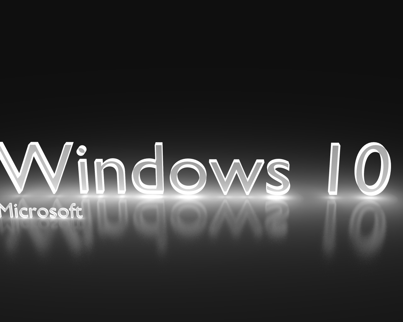 Надпись операционной системы Windows 10 на сером фоне