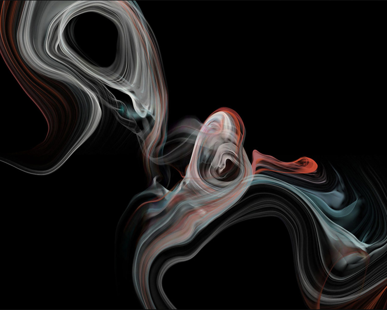 Клубы дыма на черном фоне