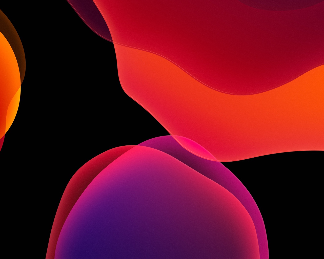 Градиентный рисунок на черном фоне