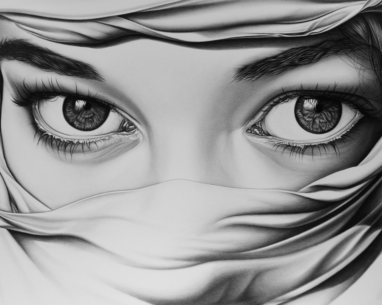 Painted girl eyes