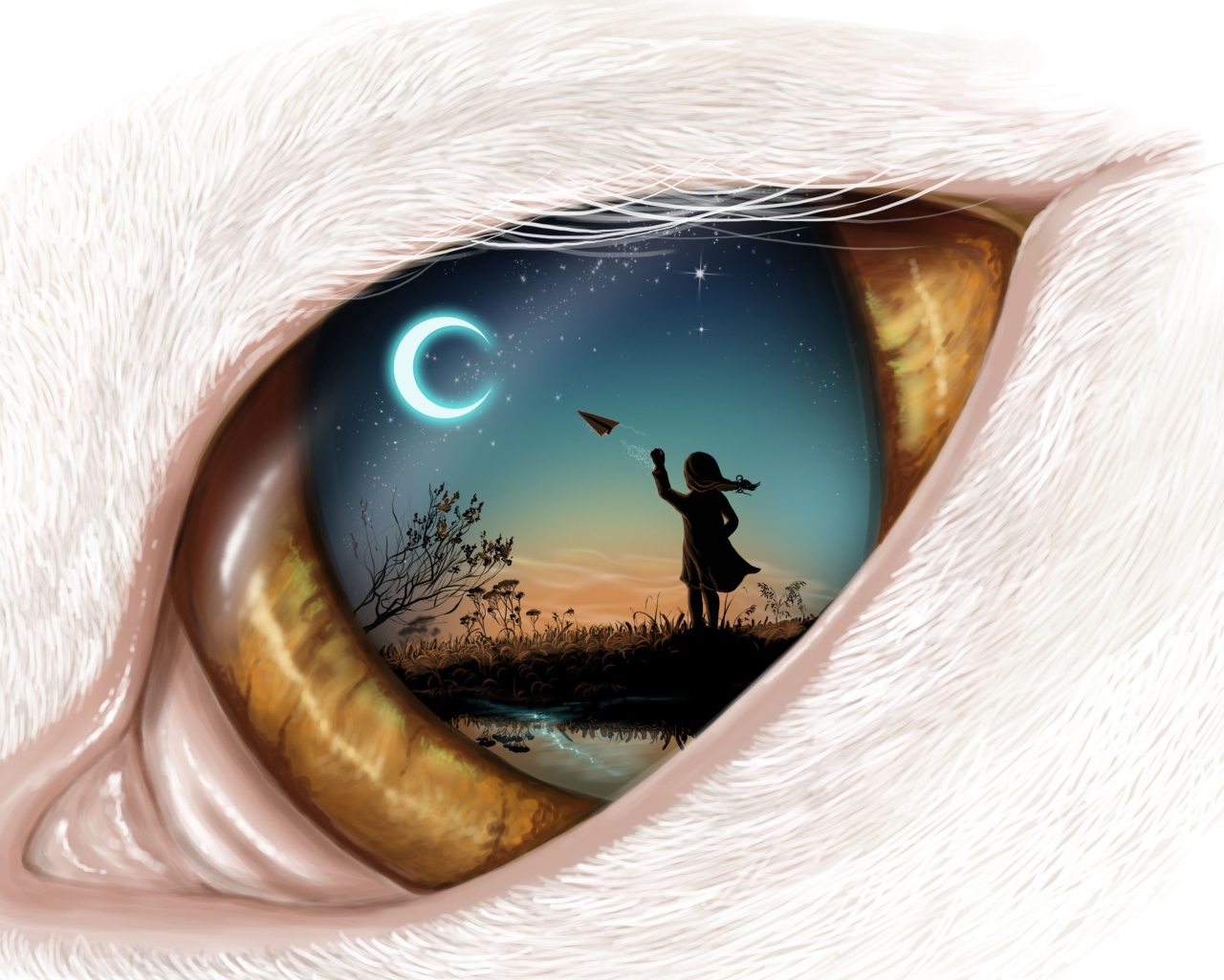 Фантастический глаз с рисунком 