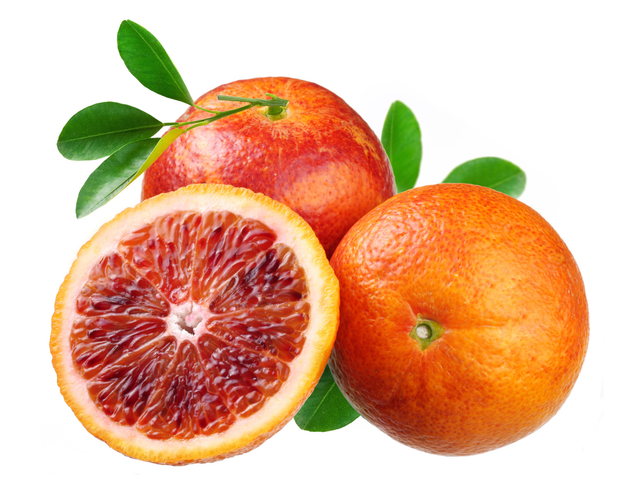 Красивые оранжевый грейпфруты на белом фоне