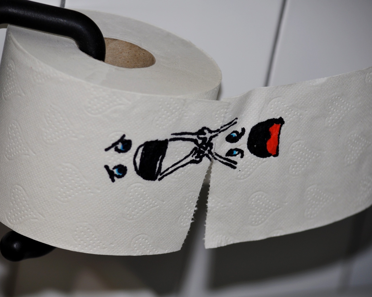 Прикольная туалетная бумага с рисунком