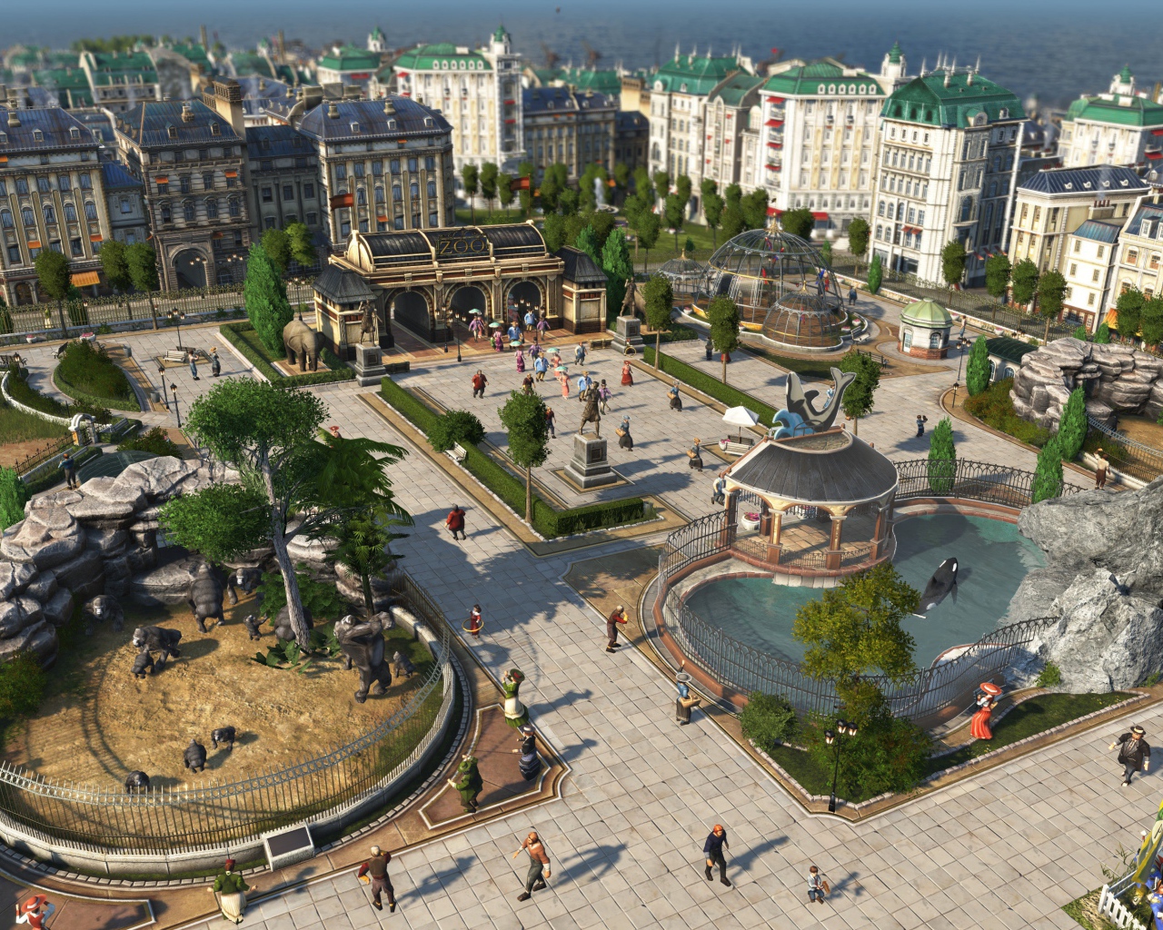 Город в компьютерной игре Anno 1800, 2019 года