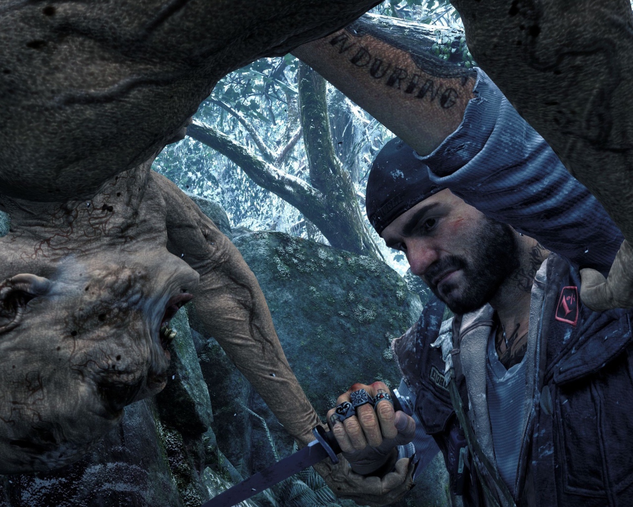 Кадр компьютерной игры 2019 года Days Gone