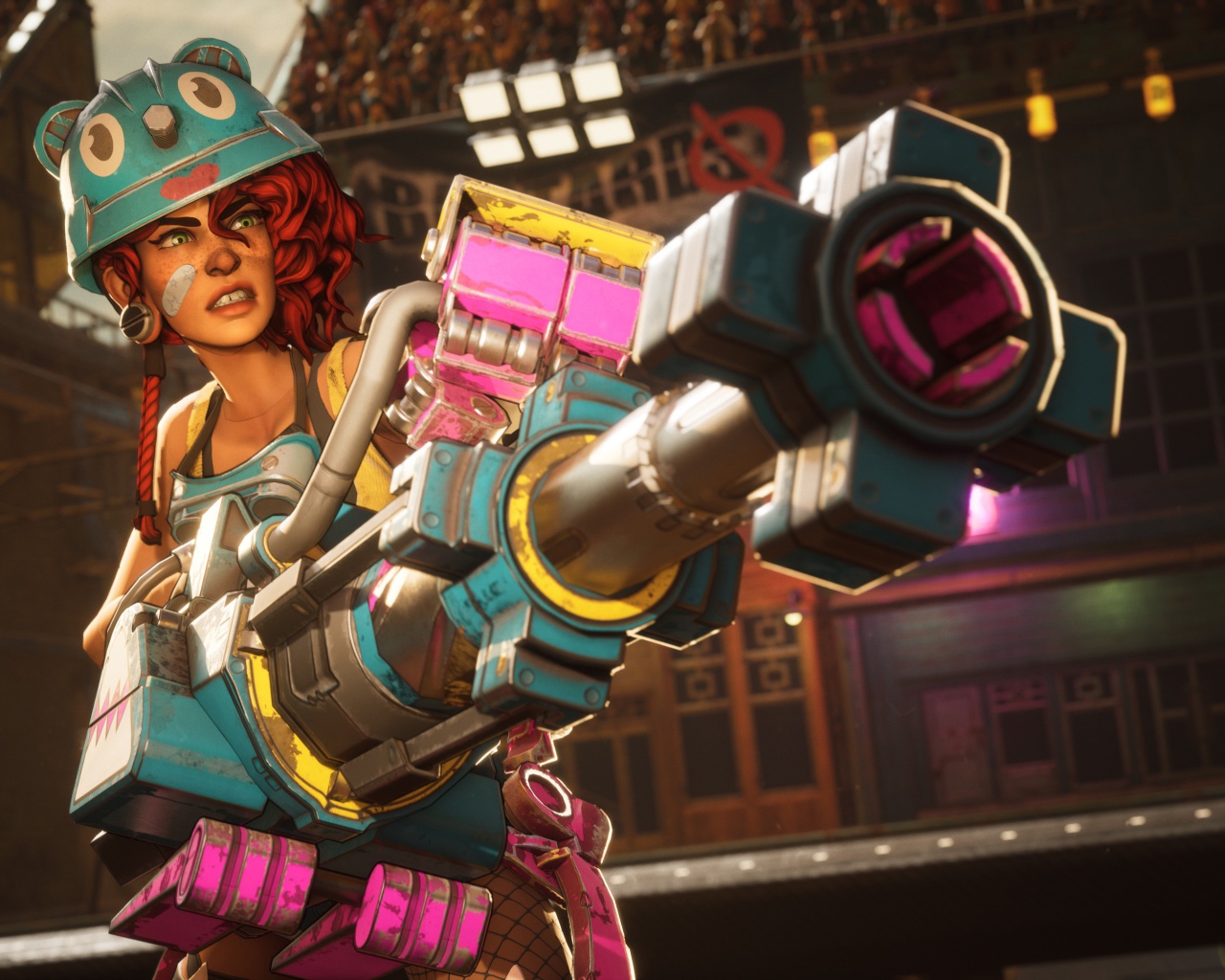 Кадр компьютерной игры Bleeding Edge, 2019