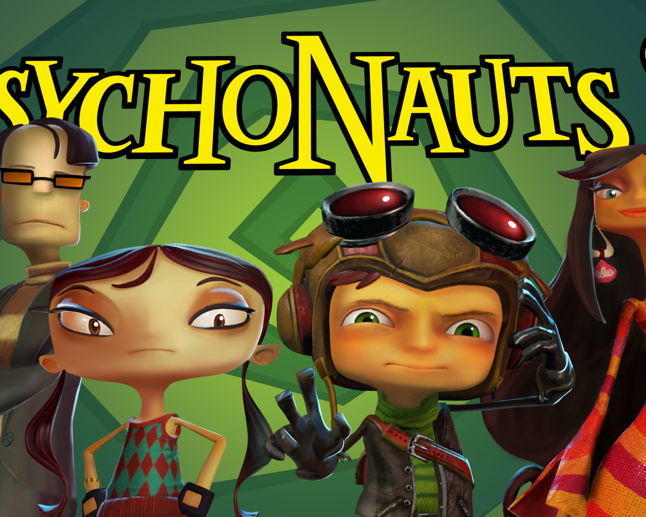 Постер с главными героями игры Psychonauts 2, 2019 года