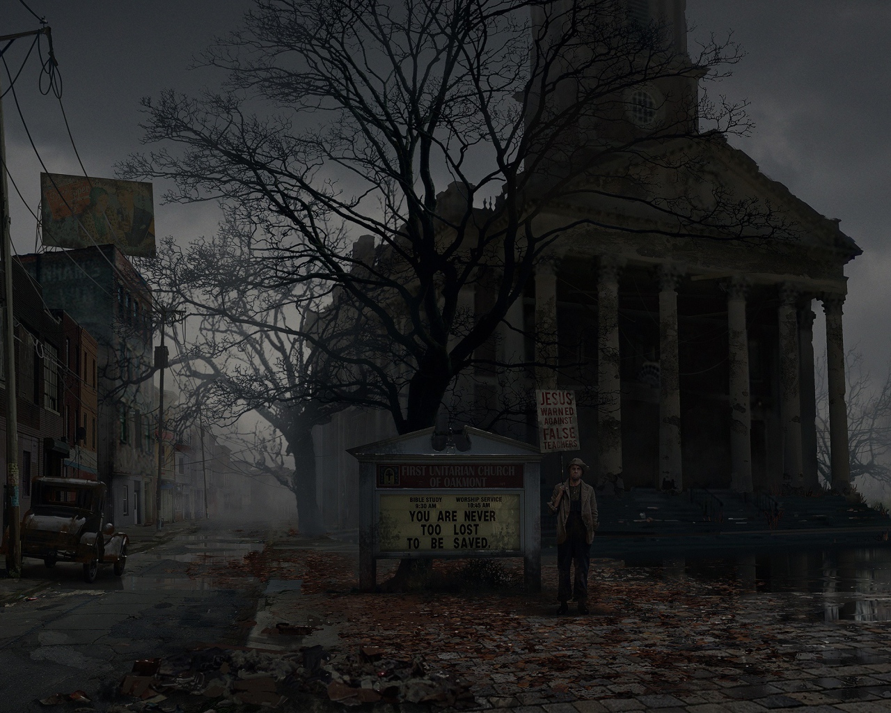 Скриншот компьютерной игры The Sinking City, 2019 года