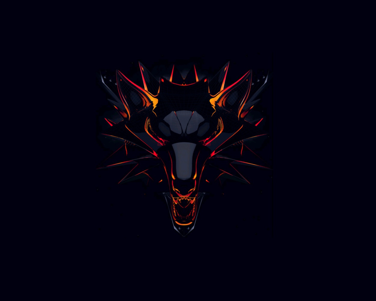 The Witcher computer game logo on a black background Desktop wallpapers  1280x1024