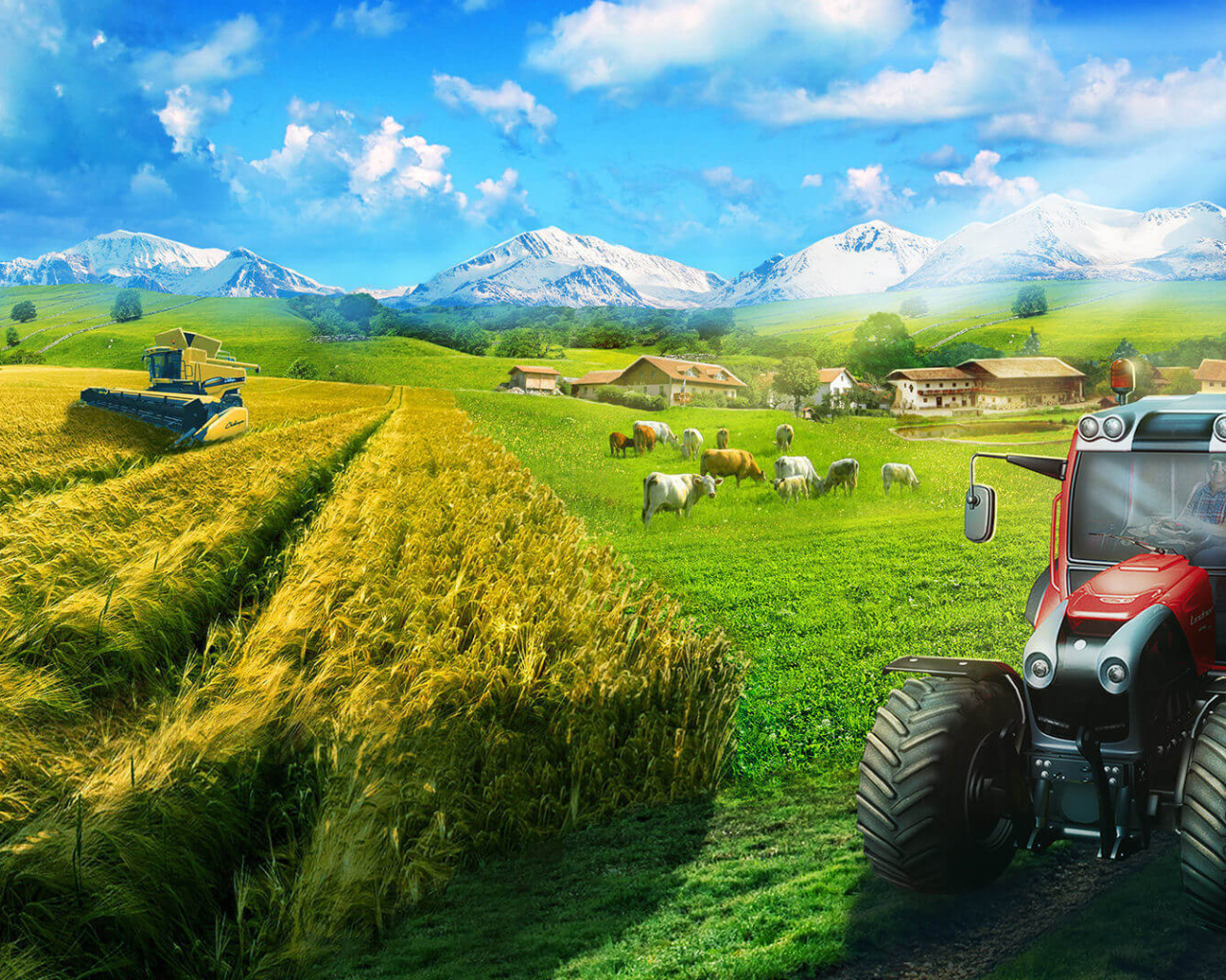 Уборка пшеницы игра Farming Simulator