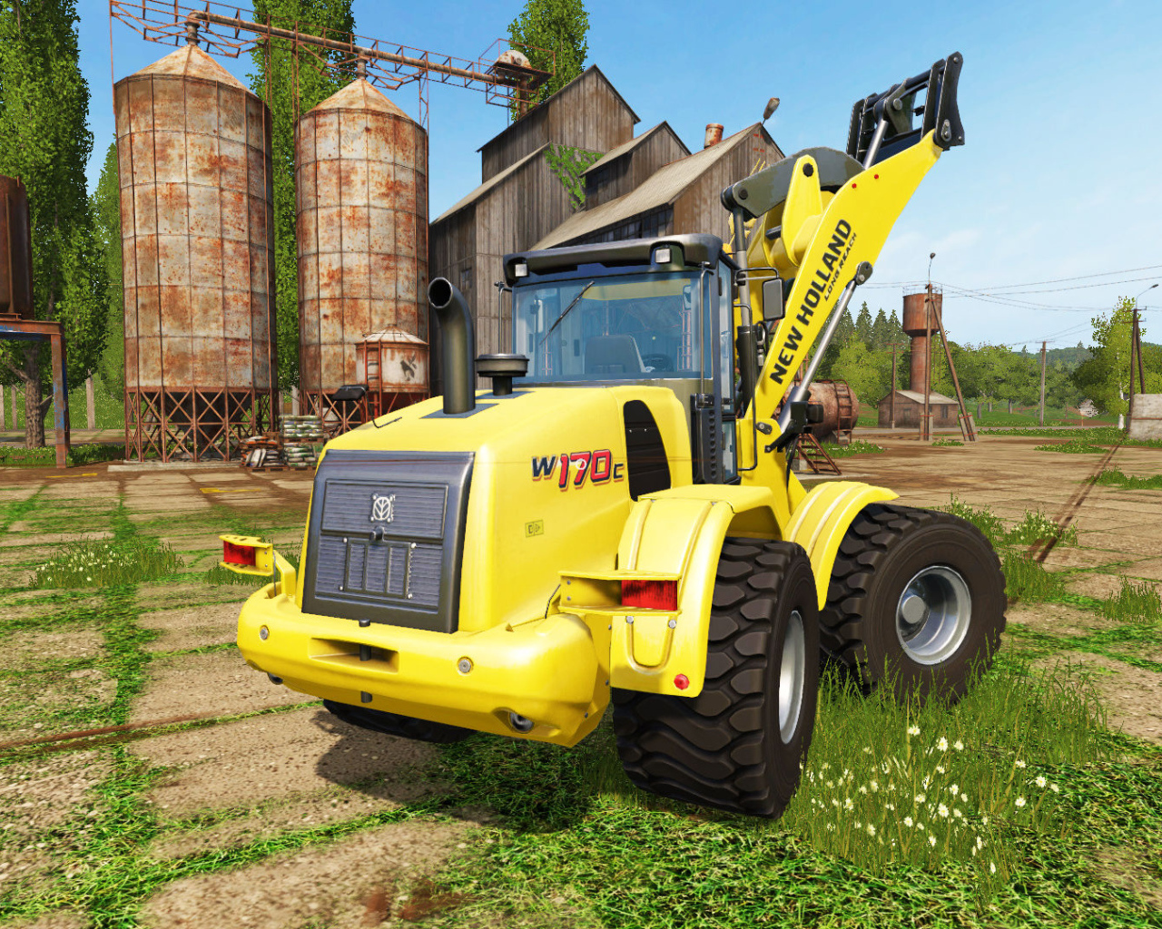Колёсный фронтальный погрузчик New Holland W170C для видеоигры Farming Simulator 17