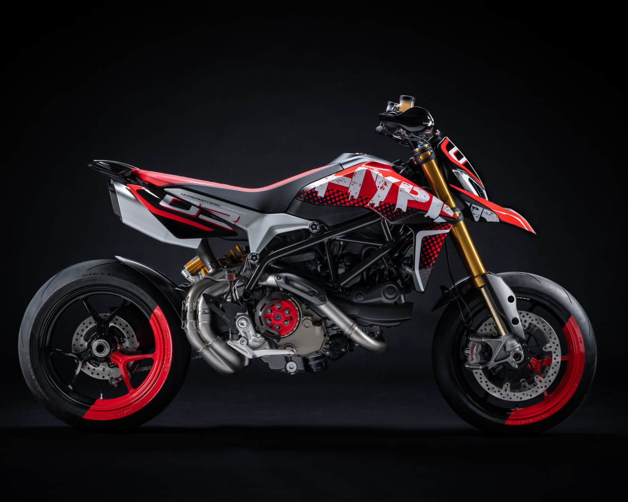 Мотоцикл Ducati Hypermotard 950 Concept 2019 года вид сбоку