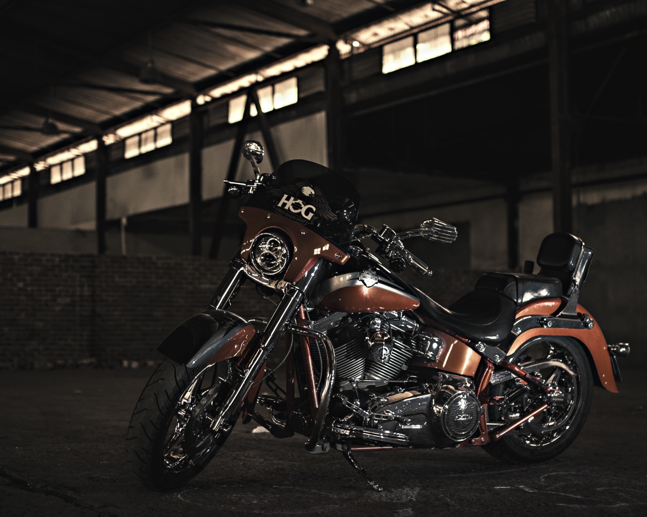 Стильный большой мотоцикл Harley-davidson