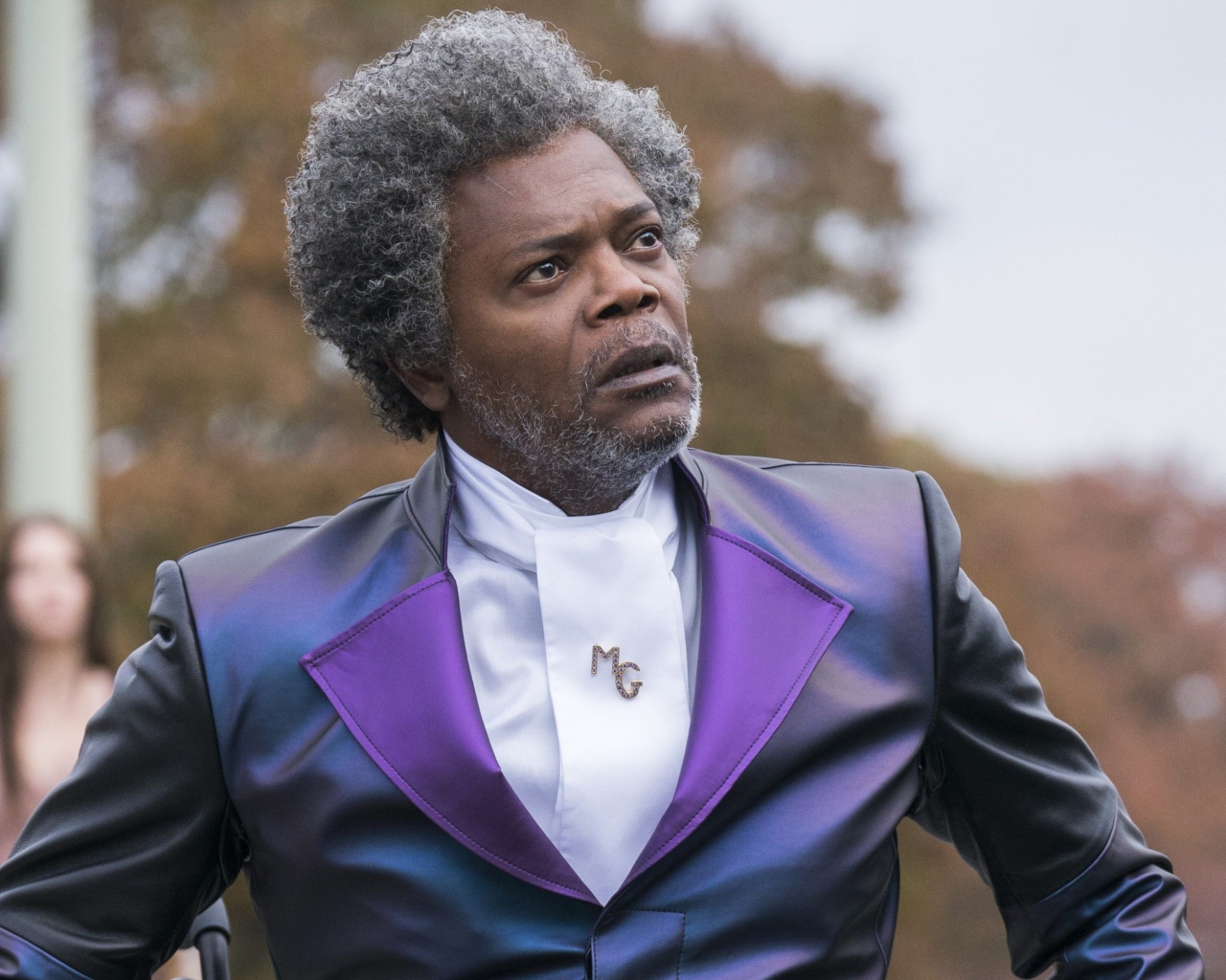 Актер Сэмюэл Лерой Джексон в фильме Стекло, 2019