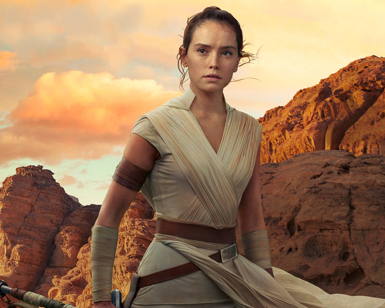 Актриса Дейзи Ридли в фильме Звёздные войны: Эпизод IX, 2019 года