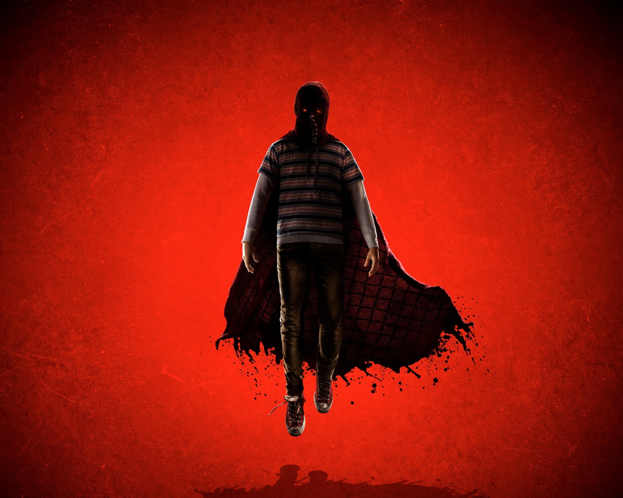 Персонаж фильма Гори, гори ясно на красном фоне