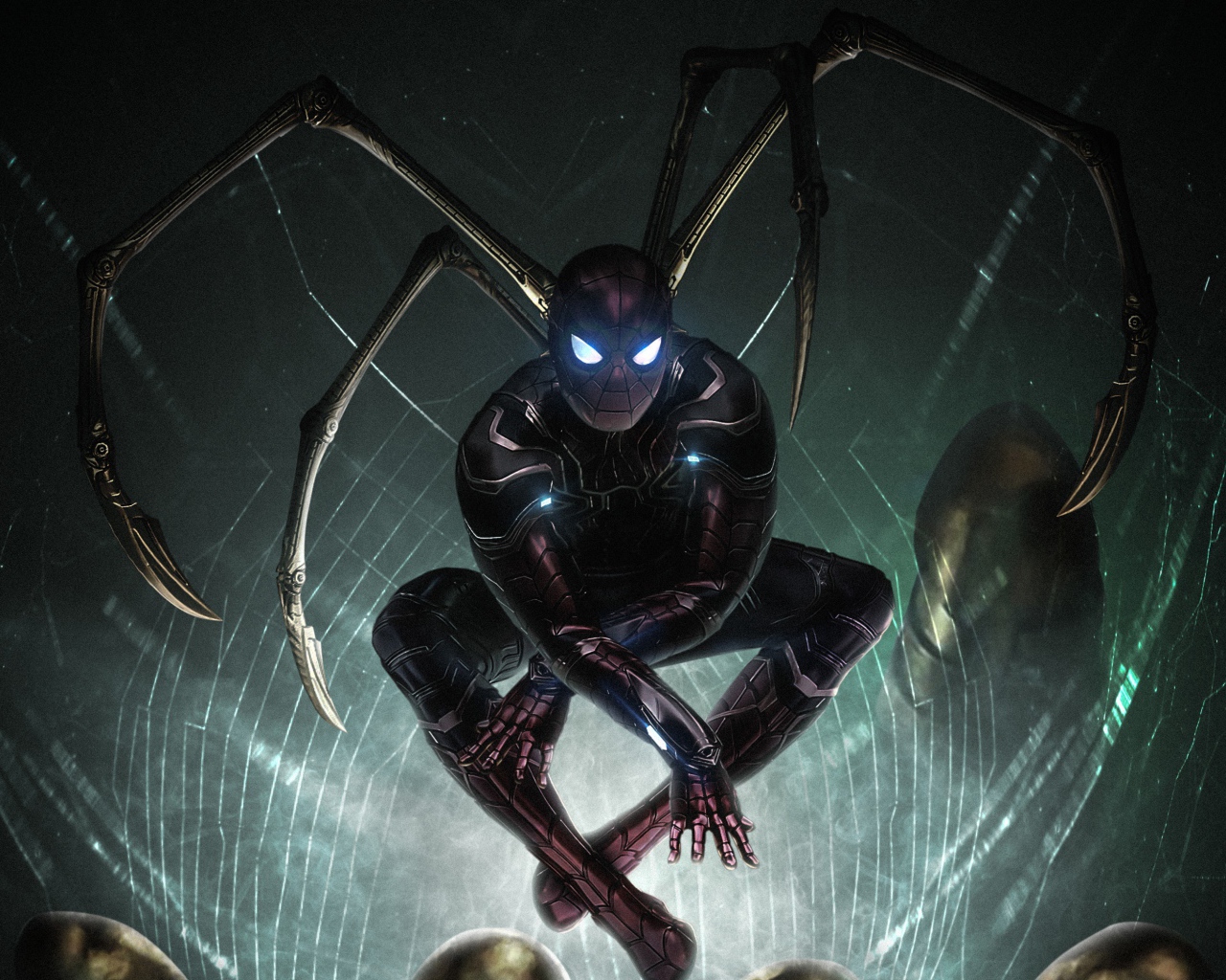 Персонаж Железный Паук крупным планом