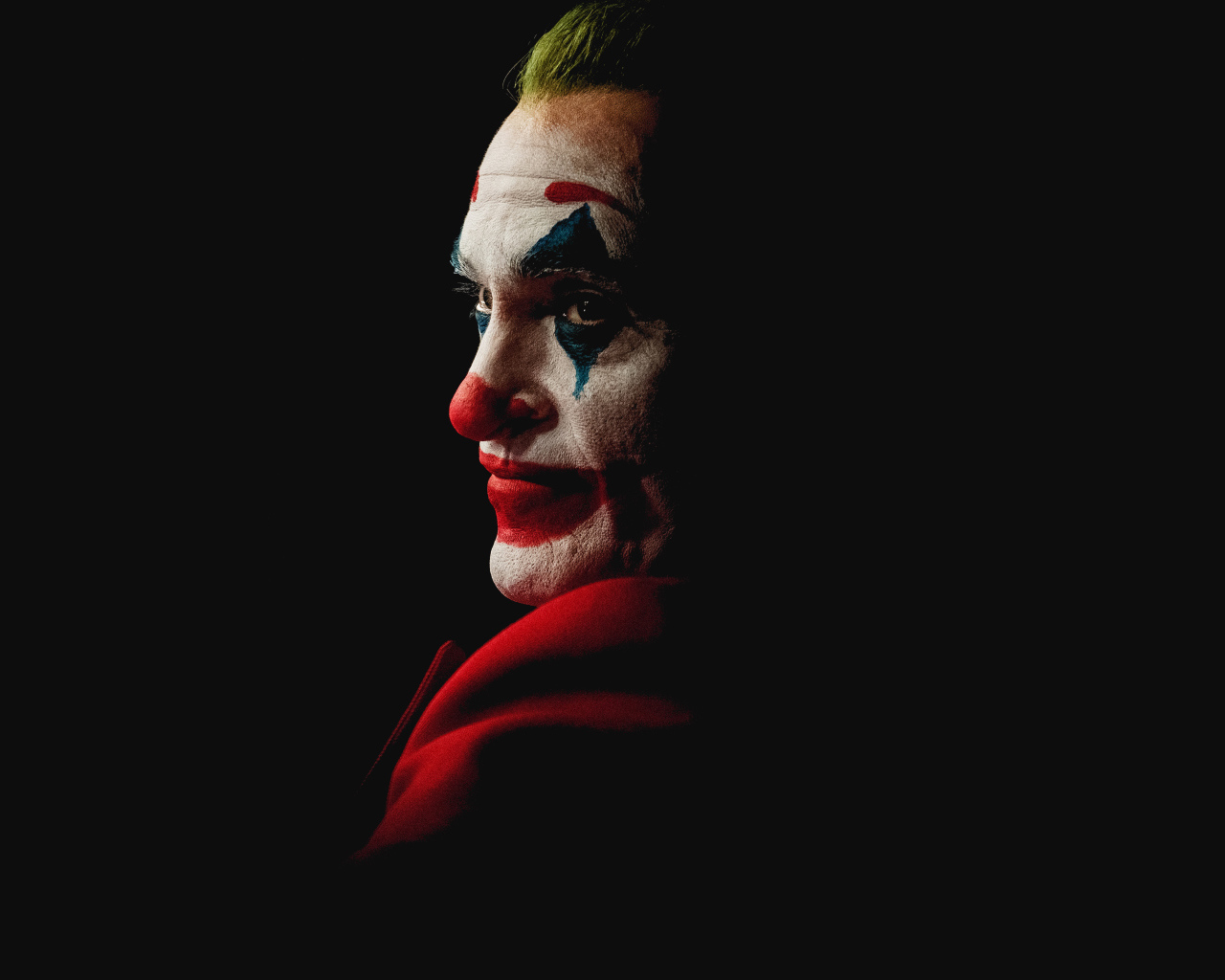Joker on a black background