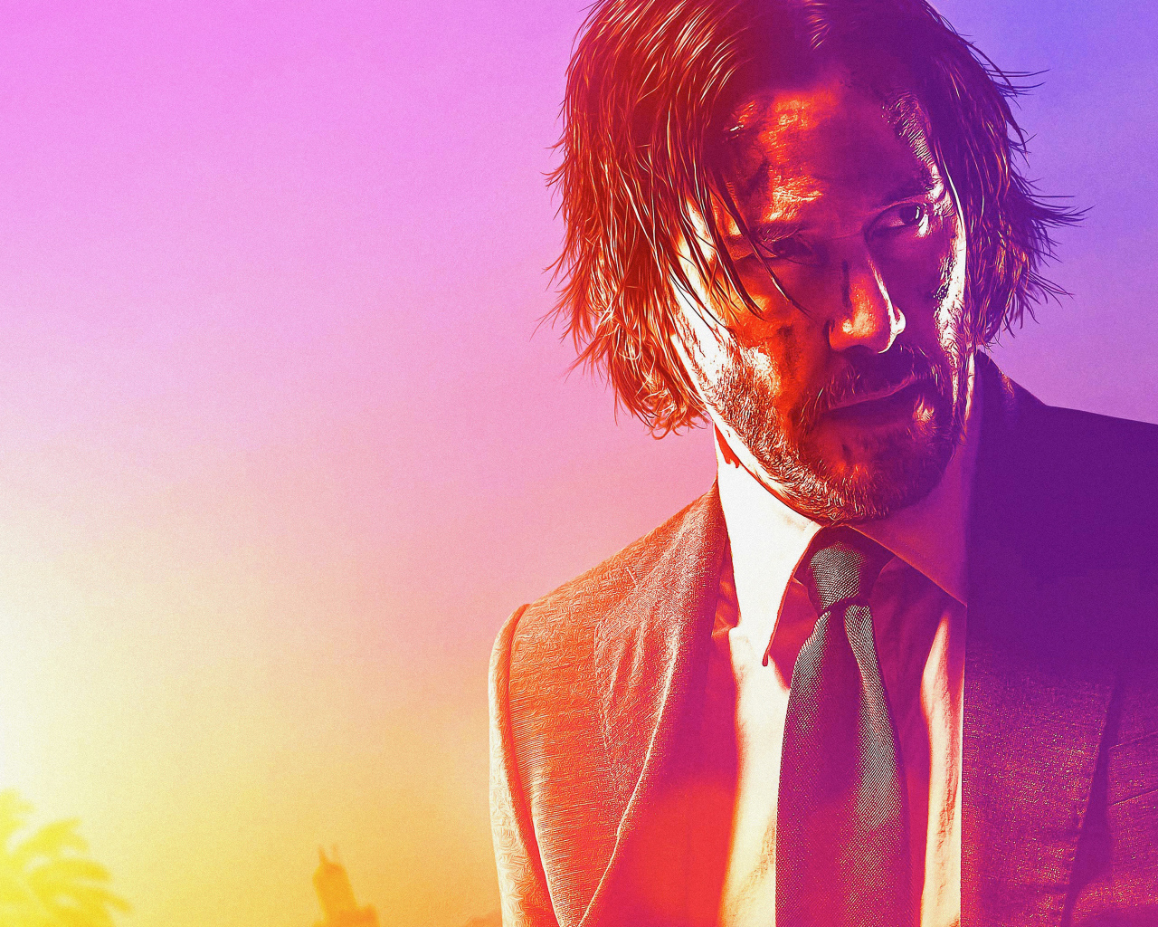 Киану Ривз в фильме Джон Уик 3, 2019 года