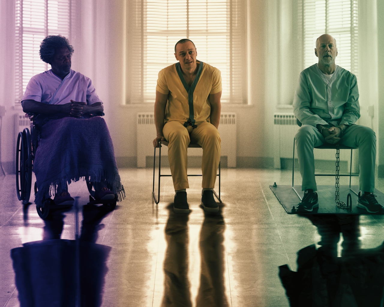 Shot of the new film Glass, 2019