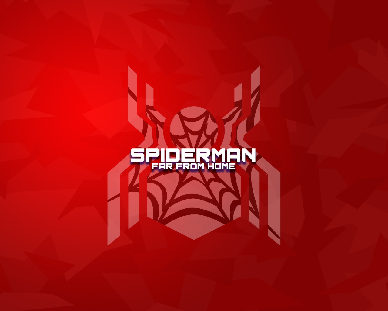 Логотип фильма Человек-паук: Вдали от дома на красном фоне