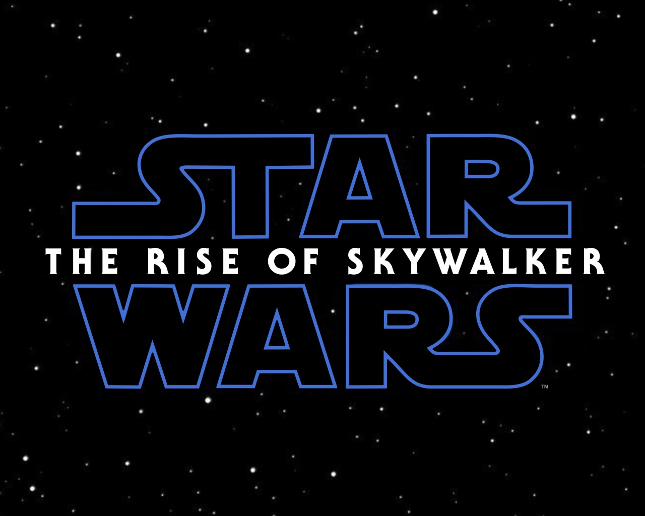 Логотип фильма Звёздные войны: Эпизод IX на черном фоне