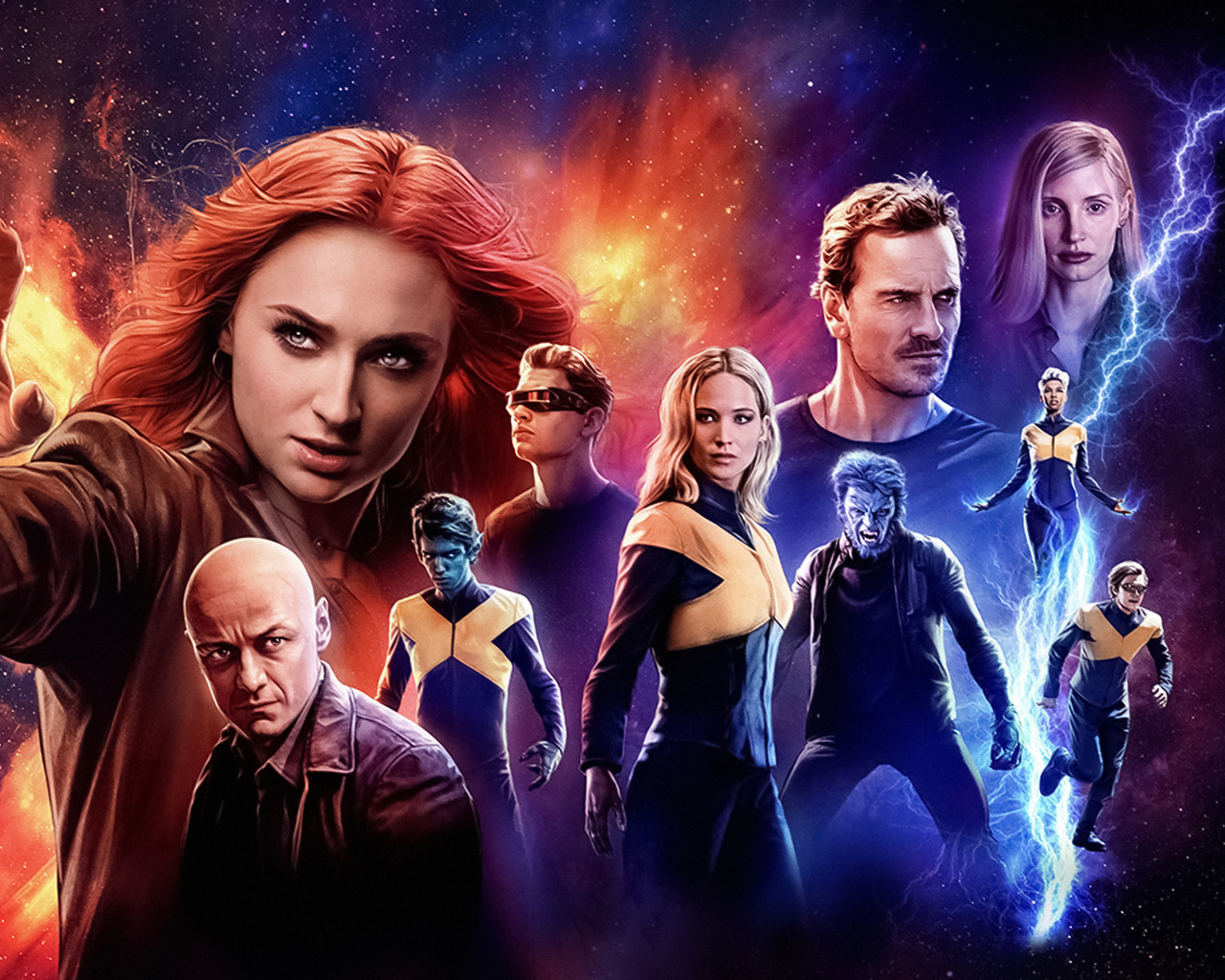 Постер фильма Люди Икс: Тёмный Феникс, 2019