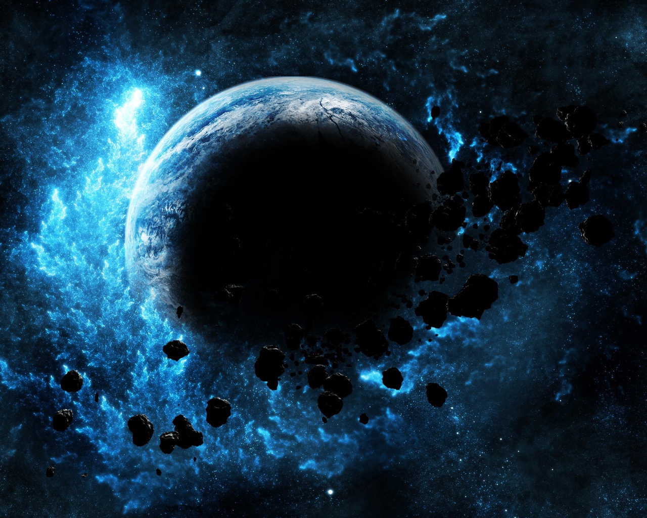 Астероидный дождь приближается к планете земля