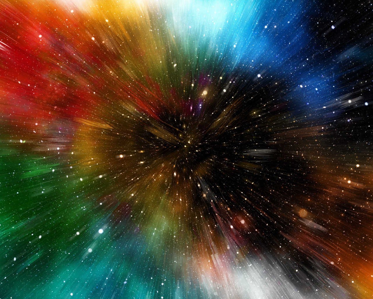 Разноцветная звездная туманность 