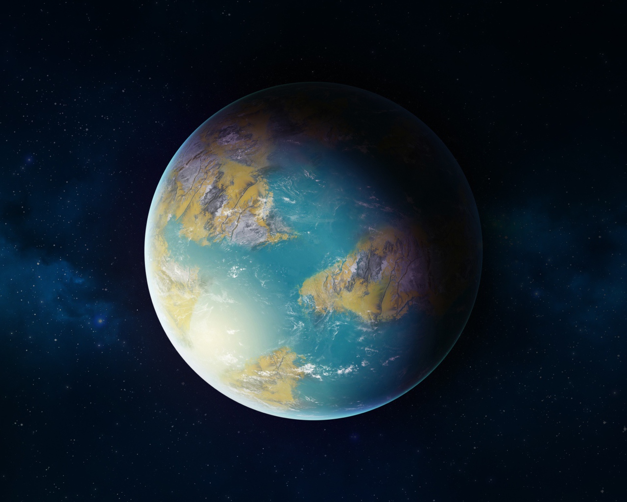 Планета солнечной системы крупным планом в космосе 