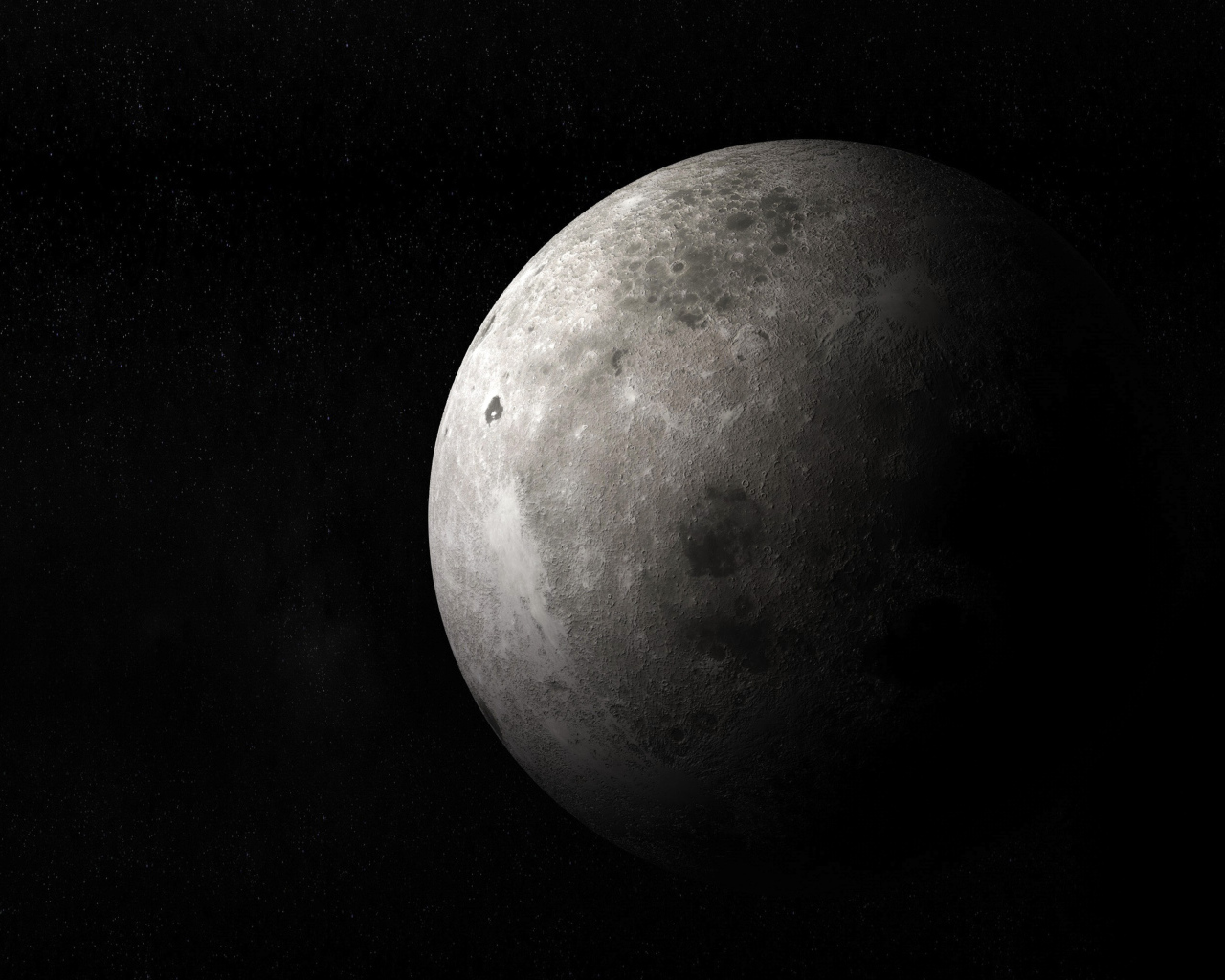 Большая луна в космосе черно -белое фото 