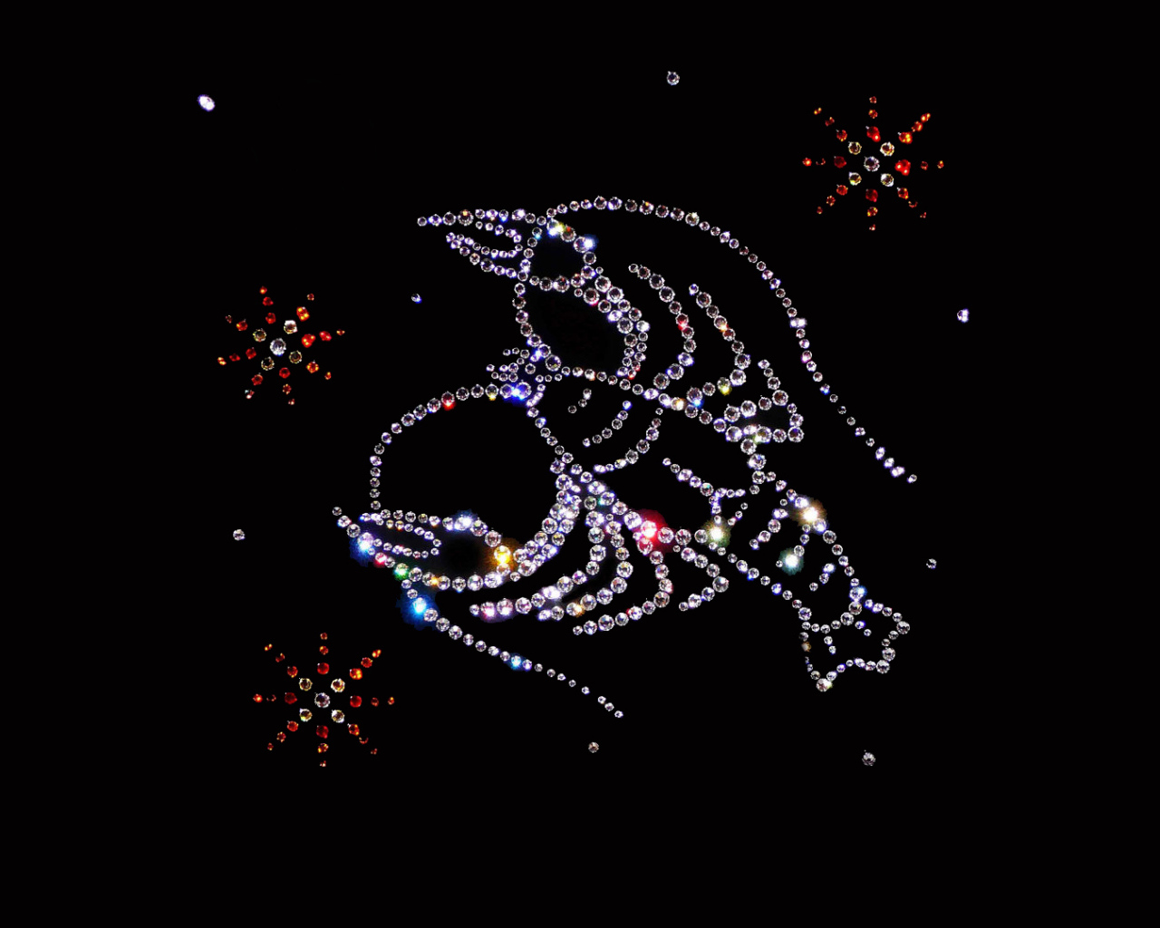 Блестящий знак зодиака рак на черном фоне