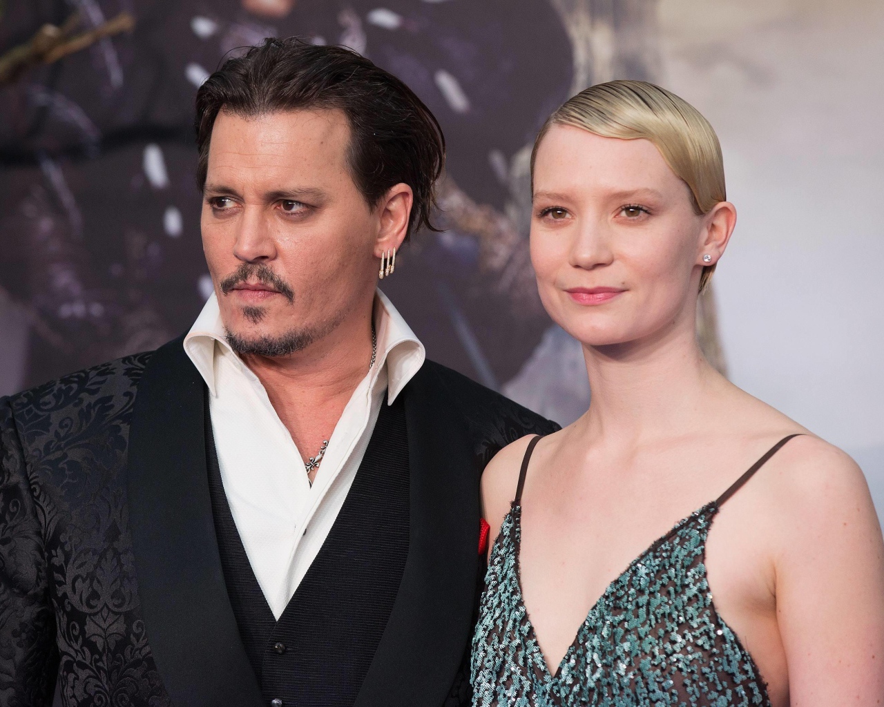 Актер Джонни Депп и актриса  Миа Васиковска