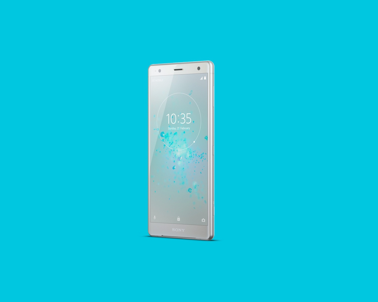 Smartphone Sony Xperia XZ2 on a blue background